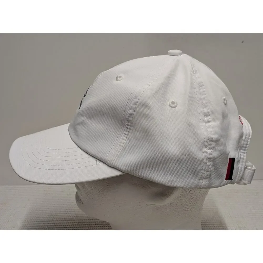 Rhoback Performance Hat White Ripstop Adjustable Strapback Golf Cap U00278 EUC